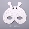 Diy Kaninchen-Affe-Kindermaske Papery Halloween White Blank Farbige Zeichnung Kritzeln Facepiece Manual Draw Beliebte Masken