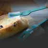Behogar Kohlenstoffstahl-Brot-Lame-Teig-Baguette-französischer Koch-Bagel-gebogener Messerschneider mit Abdeckung für Köche, Bäcker, Köche