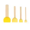 20 PCS/Set Yellow Paint Sponge Brush Wooden Handle Children Painting Tool Graffiti Kit Kids DIY Doodle Drawing Early Education Toy Wholesale