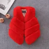 6 färg barn plysch waistcoat spädbarn mode söt päls västjacka outwear baby warm outfits barn designer kläder tjejer m510