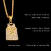 Gold Plated Hip Hop Necklace Funny Jersey Pendant Iced out Rock Chain for Men Fashion Jewelry Gifts