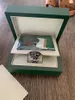 Drop Green Watch Original Box With Cards and Papers Certificate Handbags Box för 116610 116660 116710 Watches2730