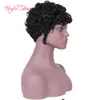 Frisuren für mittellanges Haar Frauen Ombre Perücken Haarfrisuren für kurzes lockiges Haar Knall Virgin Human Perücken Kinky Curly Black Marleyv