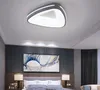 Circular modern led ceiling lights for living room bedroom study room white or black 95-265V square ceiling lamp with remote control MYY