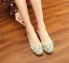 Venda quente-Malt flor 2019 primavera novas mulheres sapatos Hanfu cabeça quadrada baixa espessura com bordados cheongsam único sapatos baixos sapatos de salto
