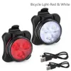 bike lights cycling bicycle 3 led head front with usb rechargeable tail clip light lamp 11.29254m