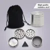 Stainless Steel Smoking Heb Grinders 4 Piece Sharp Diamond Teeth Metal Smoke Tobacco Herb Grinder Spice Crusher Hand Muller Pipes262V