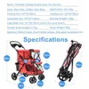 Covers Lightweight Portable 4 Wheel Folding Doublelayer Pet Stroller for 2 Dogs with Large Space Double Cat Strollers Outdoor Travel