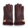 Gants d'hiver chaud de la mode 1Pair de mode 1Pair Sheewekin un épaississant doigt respirant des gants de mouton à la main 6 couleurs