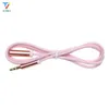 300pcs/lot Colorful Braided nylon Audio Cable Fabric Male To Male Stereo Audio AUX Auxiliary Cable line For iphone Samsung Smartphone