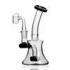 Бонг Кальяны Mini Dab Rig Водопроводная труба Стекло 14 мм Совместное Banger Трубы Bubbler для курения Recycler Dabs Аксессуар