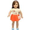 18-дюймовое платье для свитера американской девочки с жемчугом браслет и сумка для детской вечеринки-Дроние-одежда аксессуары 280y
