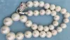 Vacker 12-13mm South Sea Round White Pearl Necklace 18 tum halsband