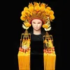 Chinese Peking Opera Headgear drama Costume Accessories Ancient bride Phoenix crown queen carnival halloween cosplay performance hat