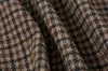 Airtailors marrom houndstooth terno colete masculino grosso completo volta tweed coletes 4385729