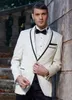 Brand New Ivory Мужские свадебные смокинги шаль лацкане Slim Fit Groomsmen Смокинги популярный человек блейзеры куртки Отличный костюм (куртка + брюки + галстук) 1532