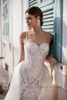2020 Sereia vestido de noiva com trem destacável espaguete appliqued vestido de nupcial frisado mangas Backless Ruffled Lace Vestidos de Novia