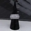 Neue Gold Silber Farben Eis Aus CZ Ringe Für Männer Frauen Mode Bling Hiphop Schmuck Pop Hip Hop Zirkon Ring177p