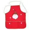 Kerst Schort Kerstversiering Volwassen Kerstkostuums Kelner Upscale Schort Schort Twee stijlen Rode Kleur Wasbaar FP24