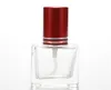 Groothandel 100 stks / partij 10 ml vierkante navulbare parfumontstuivering lege transparante glas injectieflacon parfum spuitfles container