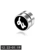 12 Signo del zodiaco Pendientes magnéticos de acero inoxidable con clip para hombres y mujeres Punk Hipoalergénico Sin perforaciones Ear Cuff Joyería de moda