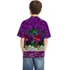 Casual Teen Boy Shirts voor Kinderen Korte Mouw Turn Down Collar Coconut Tree Print Beach Boys Shirt Tops Summer Kinderkleding 7-14Y 13 COLOR