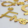 Acryl grote wandklokken sticker modern design woonkamer 3D -diy kwarts kijk stillende beweging woningdecor Horloge Q1904294892607