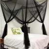 Yüksek Kalite Yeni 1 ADET Zarif Dantel Böcek Yatak Gölgelik Netleştirme Perde Dome Cibinlik Dünya Çapında 4 Kapılar Yatak için Açık
