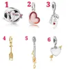 Accessoires de charme de coeur de mode européenne une flèche à travers des perles de coeur pendentif d'amour pour bracelet collier fabrication de bijoux de mariage