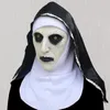 Retail Halloween A freira Horror Máscara Cosplay Valak máscaras de látex assustador completa Rosto Halloween Party Demon Helmet traje Props presente