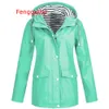 Women Coat 2019 Autumn And Winter Jacket Solid Rain Outdoor Plus Waterproof Hooded Raincoat Windproof Zipper Coat S-5XL