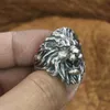 925 Sterling Silver King of Lion Ring Mens Biker Rock Punk Ring TA191 Taille US 7-15 245Y