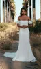 2024 NOWA FASY Plaża prosta sukienki ślubne syreny z ramion długość podłogi zamek błyskawiczny ślubne suknie ślubne na zamówienie 101
