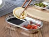 Stainless Steel Pepper Roast Meat Sauce Dishes Bowl Food Seasoning Tray Separate Sushi Vinegar Soy Plates Tableware