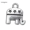 Lemegeton 15 unids encantos de metal para la joyería que hace el elefante del partido republicano americano encanto de la pulsera diy encanto de la pulsera