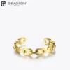 Enfashion Pure Form Medium Link Chain Cuff Armband Bangles For Women Gold Color Fashion Jewelry Pulseiras BF182033 V2425