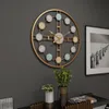 Europe America Fashionable Style Iron Silent Wall Clock Absolutely Silent Bedroom Decor Hanging Clock For Home Decor New 50cm27669952193