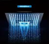 LED Çok Fonksiyonlu Işıklar Banyo Duş Bataryası Soğuk Mikser Seti Karıştırma Vanası Atomize Yağmur Başkanı Fonksiyonları