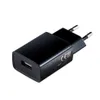 Svart 5V 1A EU-kontakt AC USB Wall Charger Travel Home Adapter för Samsung iPhone smartphone