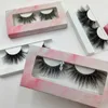 Dramatic Lashes 25mm 5D Mink Eylelash with Free Pink Marble Lashes Packaging Custom Box Soft Paper Box FDshine