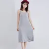 YJSFG HOUSE Hot Sale Ladies Slips Modal Women Plus Full Slips Camisole Dress Underdress Petticoat Intimates White