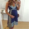 Maternity Dresses Suspenders Sleeveless Dresses Pregnancy Clothes Printed Pregnant Bodycon Dress Irregular Casual Mini Nursing Dress A5984