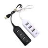 Mini USB High Speed ​​4-poort 4 poort USB HUB Delen Schakelaar voor Laptop PC Notebook Computer Zwart / Wit