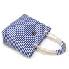 Designer-stor kapacitet randig kausaltygväska för kvinnor Oxford Shoulder BagsFashion Designer Shopper Bags Luxury Top-Handle Handväskor