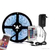 Bluetooth Controller RGB LED Strip Set 12V LED Strip 5050 5M 60LED / M + 24KEY Bluetooth Controller + Strömadapter