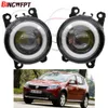 2 pièces/paire (gauche + droite) phares antibrouillard de style voiture Angel Eye lumières LED pour Dacia Duster Logan Sandero 2004-2015