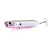 HENGJIA Popper cezbeder 9.5cm 18G 95cm minnow iki kanca 8 renk 56pcs batan yem büyücü lures Balıkçılık Sabit yemler / lot