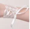 Moda-arrivo donna festa pizzo appliques perline lunghezza polso senza dita con nastro guanti da sposa accessori da sposa 3 colori spedizione gratuita