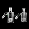 Coletores de cinzas de vidro de 14 mm e 18 mm Kits de 45 graus com adaptadores J-Hook Tigelas de vidro Keck Clips Pneus Ashcatcher para vidro Água Bongs Dab Rigs