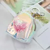 Hot Sale Baby Mini Coin Purses Fashion Laser Creative Väskor Key Pendant Väska med Ring Girls Lovely Keychain Mini Axes Bag Presenter Whlesale